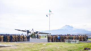 Sigonella visita CFSS - Momento dell'alzabandiera (3)