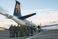 Il BR1150 Atlantic all'ultimo volo dalla base di Sigonella a Pratica di Mare.