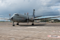 Il BR1150 Atlantic all'ultimo volo dalla base di Sigonella a Pratica di Mare.