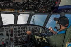 Il BR1150 Atlantic all'ultimo volo dalla base di Sigonella a Pratica di Mare.