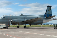 Il BR1150 Atlantic all'ultimo volo dalla base di Sigonella a Pratica di Mare.