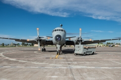 Il BR1150 Atlantic all'ultimo volo dalla base di Sigonella a Pratica di Mare.