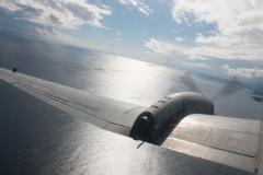 Il BR1150 Atlantic all'ultimo volo dalla base di Sigonella a Pratica di Mare.