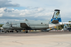 Il BR1150 Atlantic all'ultimo volo dalla base di Sigonella a Pratica di Mare.